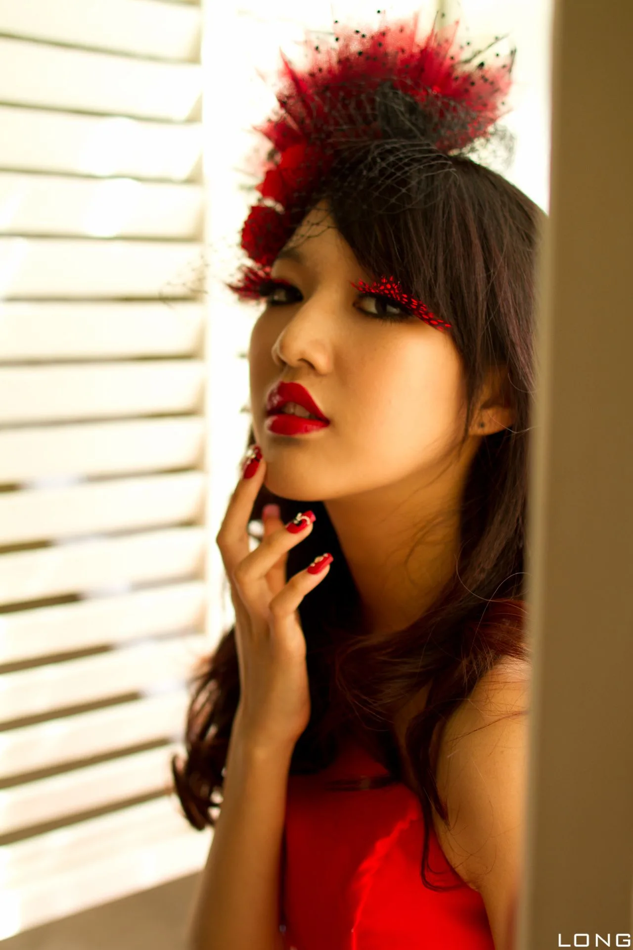 [Phiên bản đặc biệt BEAUTYLEG] Buổi chụp ảnh tại studio: Jill Yu Fuyu - Bộ ảnh cưới màu đỏ - 5